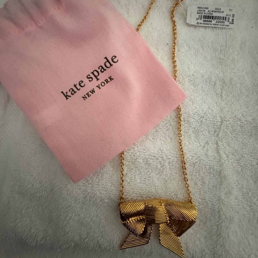 Kate Spade All Wrapped Up Gold Necklace-NWT